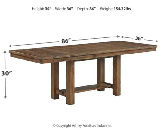  Moriville 6Pc Dining Set in Grayish Brown | Signature Design by Ashley
