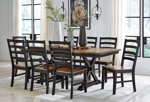  Wildenauer 9Pc Dining Set in Brown and Black | Signature Design by Ashley