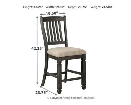  Tyler Creek Counter Height 6Pc Dining Set in Black & Grey | Signature Design by Ashley