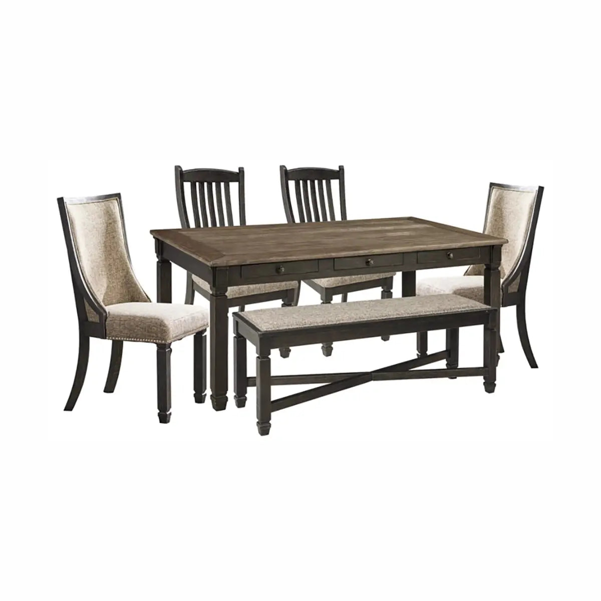  Tyler Creek 6Pc Dining Set in Two-Tone with Arm Chairs | Signature Design by Ashley
