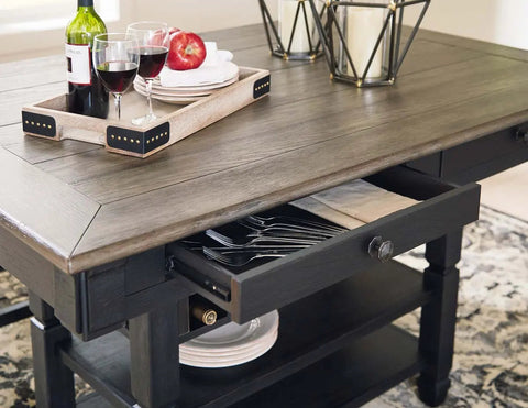 Tyler Creek Counter Height 6Pc Dining Set in Black & Grey | Signature Design by Ashley
