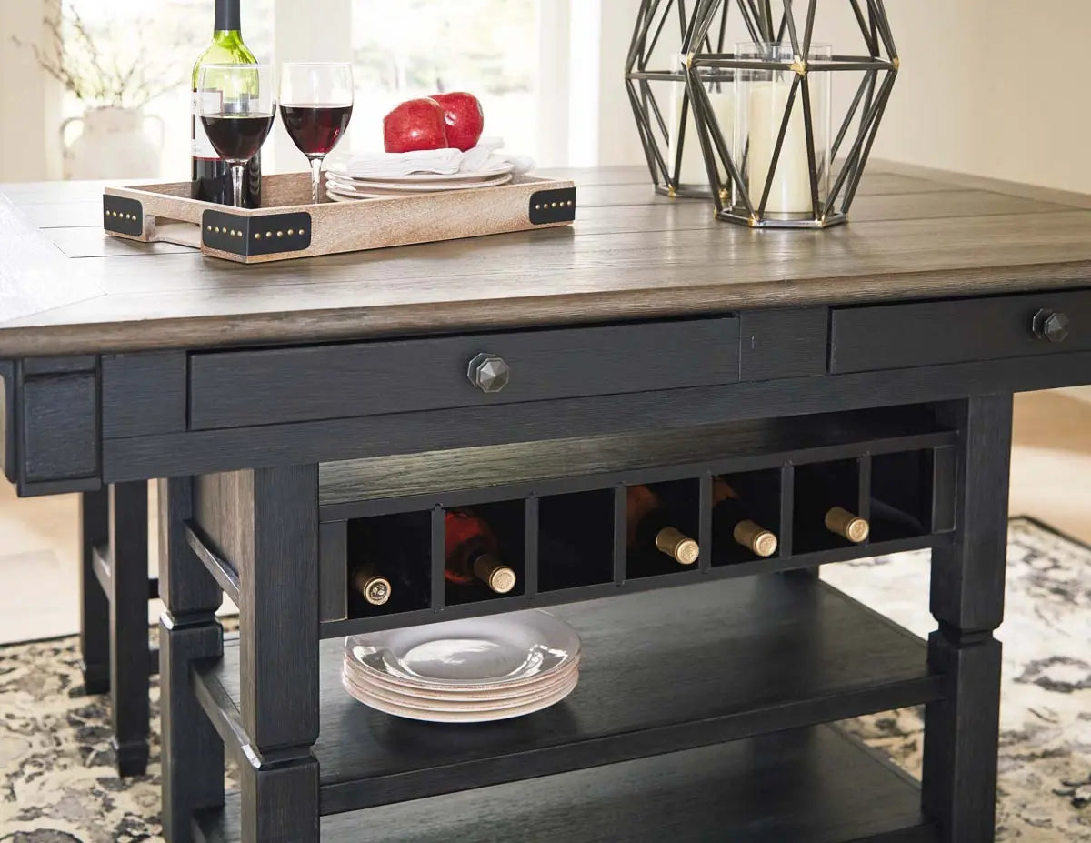  Tyler Creek Counter Height 6Pc Dining Set in Black & Grey | Signature Design by Ashley