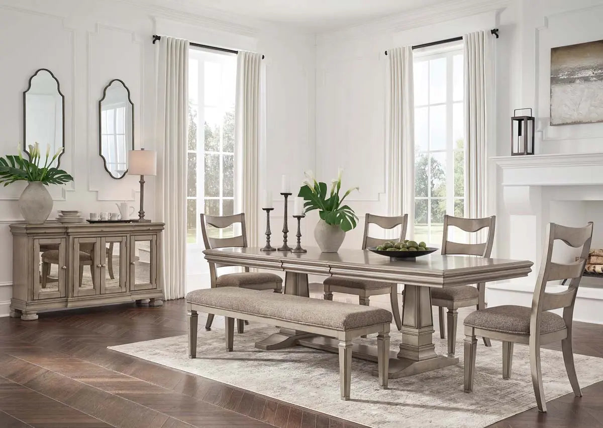  Lexorne 6Pc Dining Set in Grey | Signature Design by Ashley