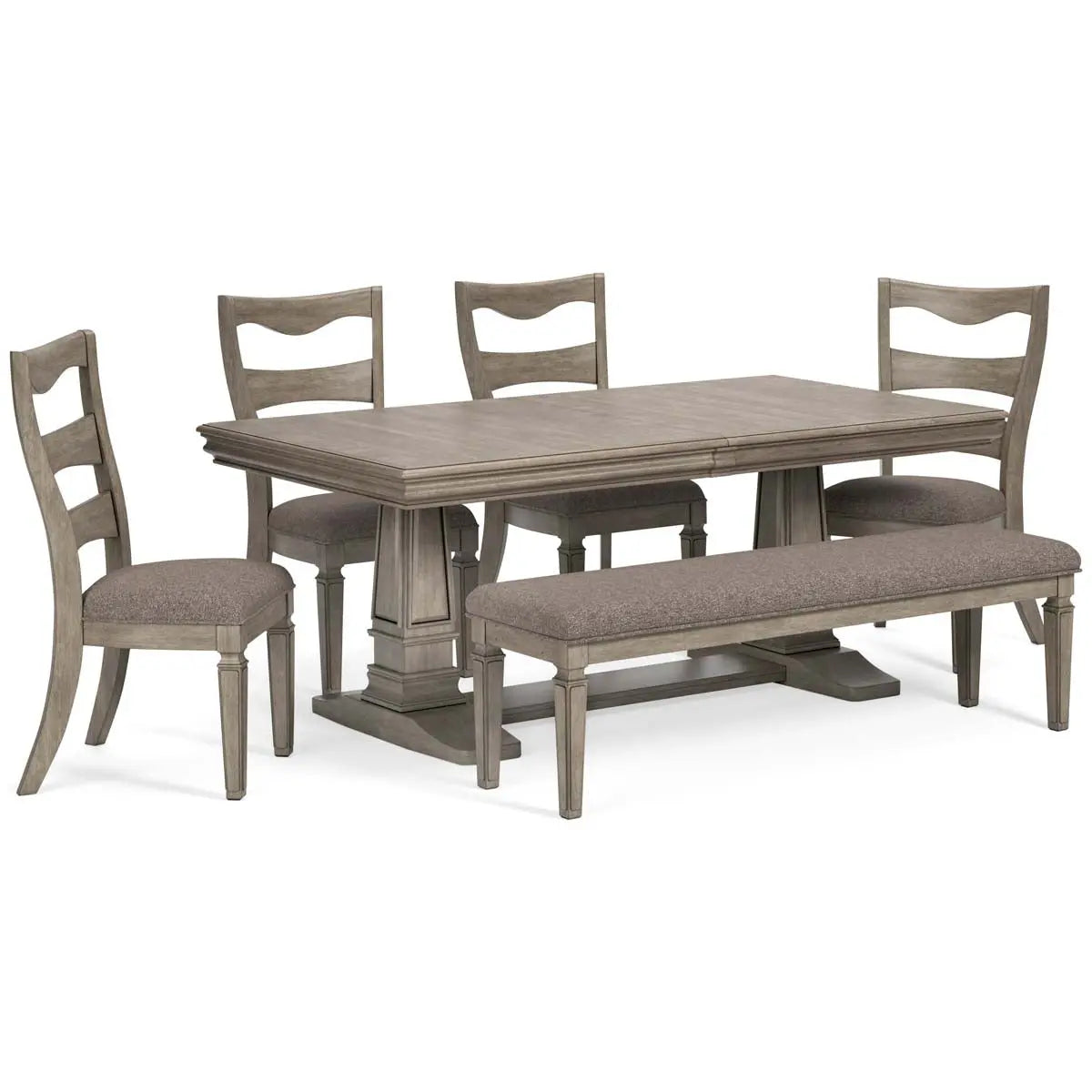  Lexorne 6Pc Dining Set in Grey | Signature Design by Ashley
