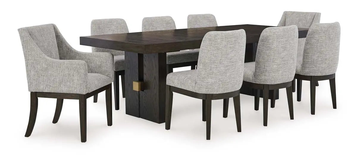  Burkhaus 9Pc Dining Set in Dark Brown | Signature Design by Ashley
