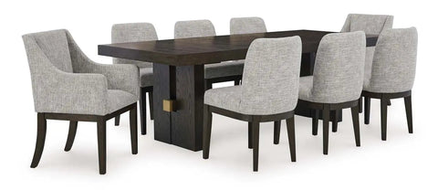  Burkhaus 9Pc Dining Set in Dark Brown | Signature Design by Ashley