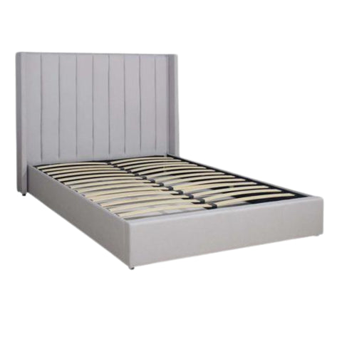Lift Up Storage Fabric King Size Bed