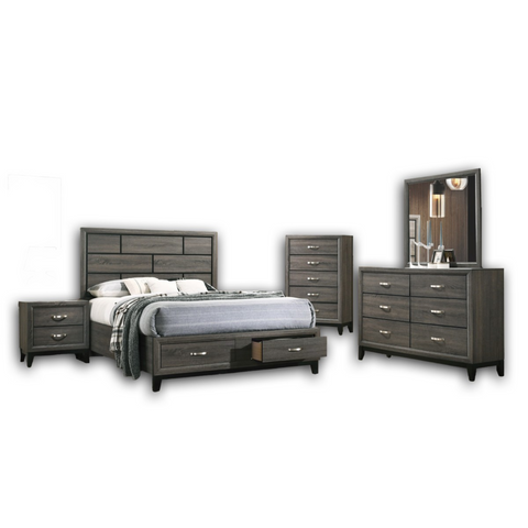 FB-0170D - 8PC Queen Bedroom Set in Grey