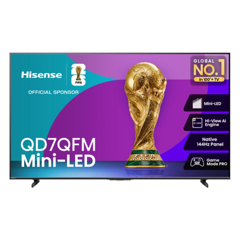 Hisense Mini-LED QLED AI TV 144Hz - Fire TV QD7QFM Series