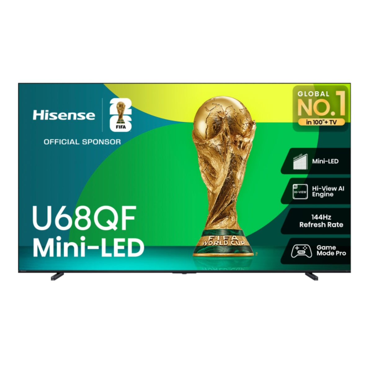 Hisense Mini-LED QLED AI TV 144Hz - Fire TV U68QF Series