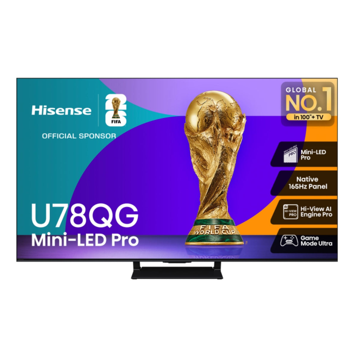 Hisense Mini-LED QLED AI TV 144Hz - Fire TV U78QG Series