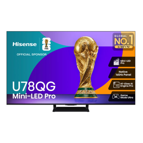 Hisense Mini-LED QLED AI TV 144Hz - Fire TV U78QG Series