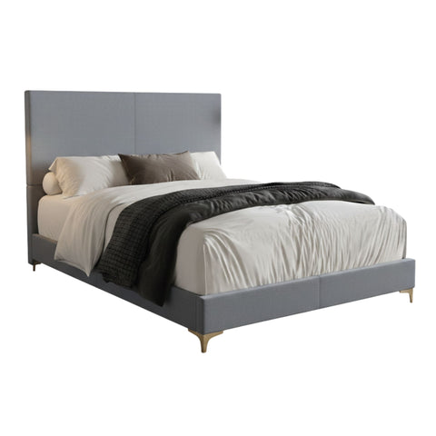 Hugo Upholstered Bed in Smoke