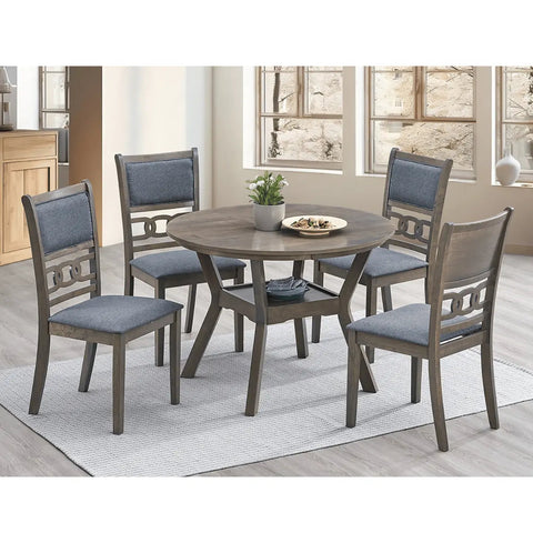 5 Pc Round Dining Table Set 1079 International Furniture