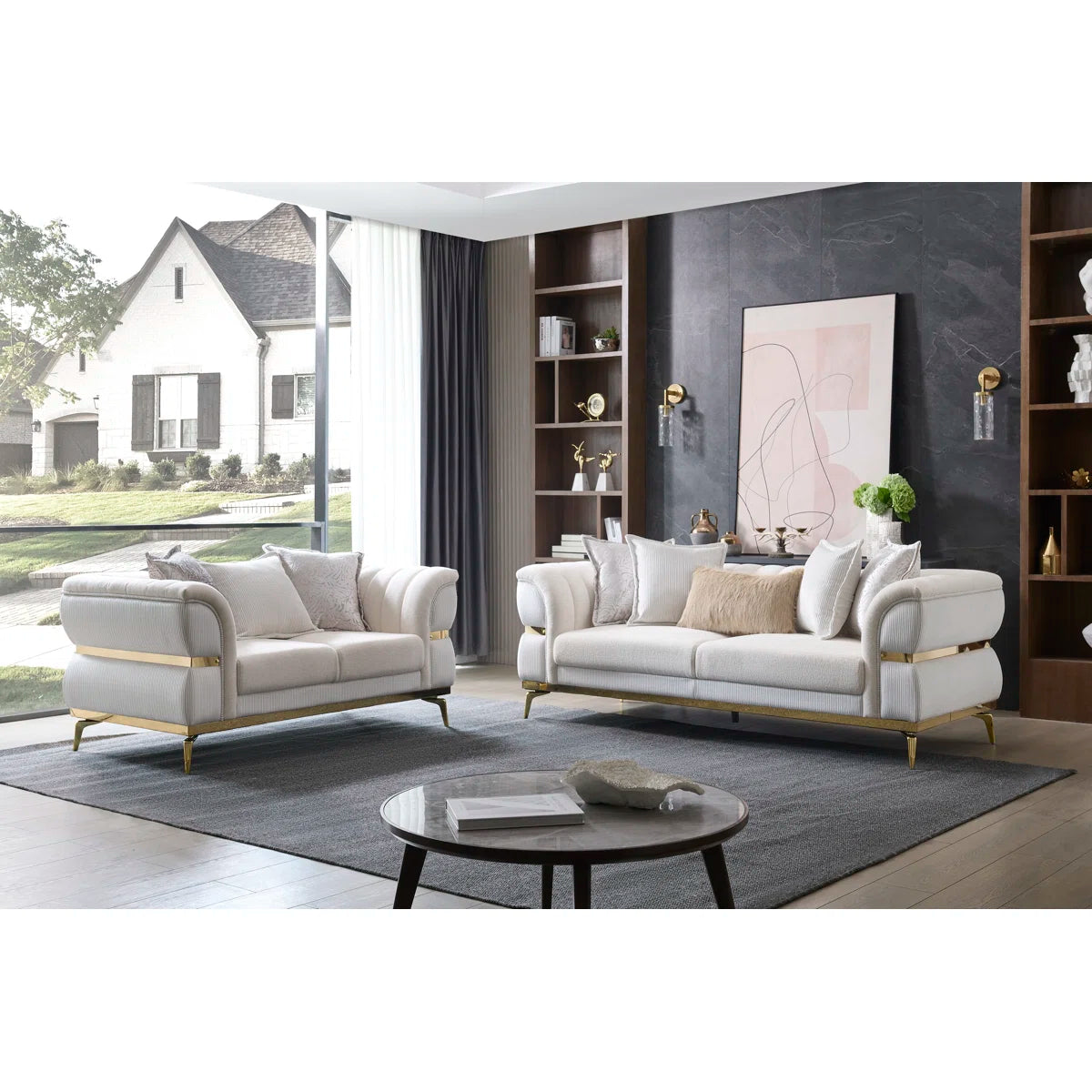 Juno Sofa and Loveseat Set Turkish Style