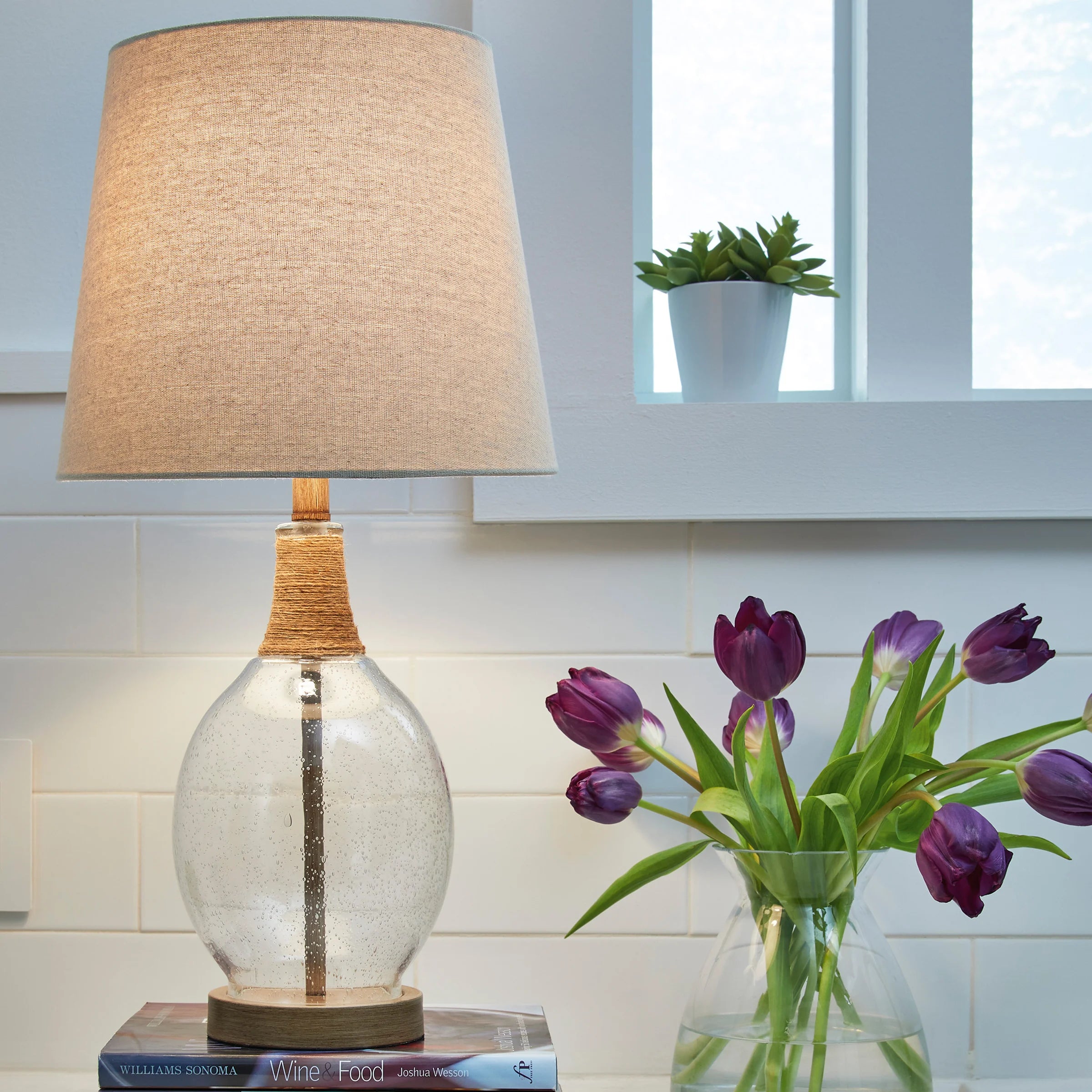 Clayleigh Glass Table Lamp