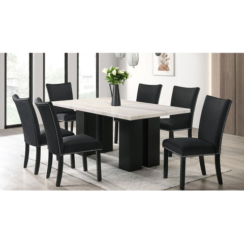 Lantana 7 Pc Dining Table set in Black