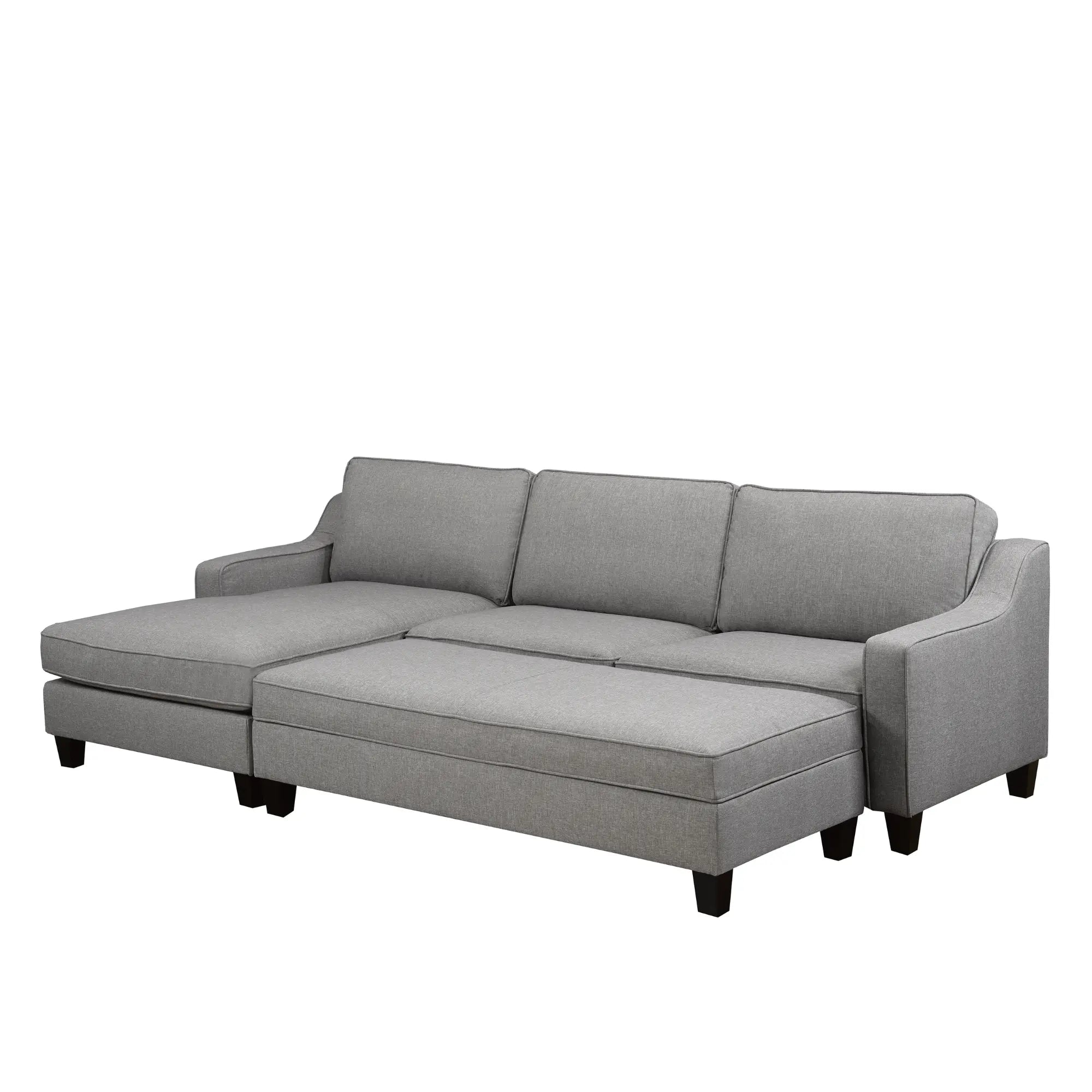 17600 RHF- Sectional & Ottoman in Grey