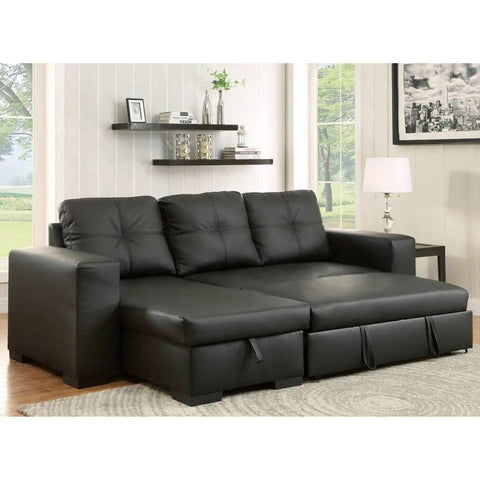 Reversible Sofa Bed Sectional with Storage Chaise 9032 International Furniture