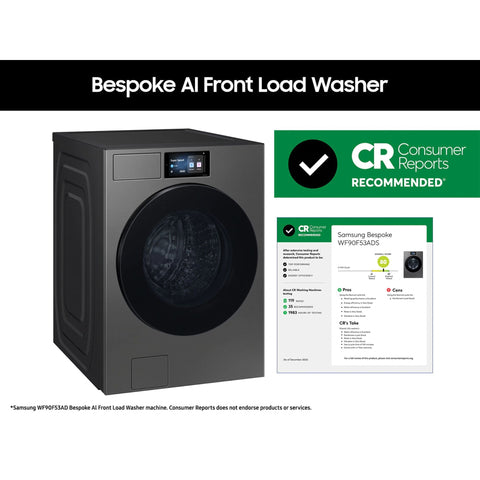 Samsung WF90F53ADSA5 Washer (Open Box)