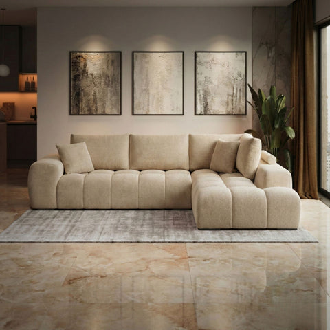 Zara RHF Sectional in Beige