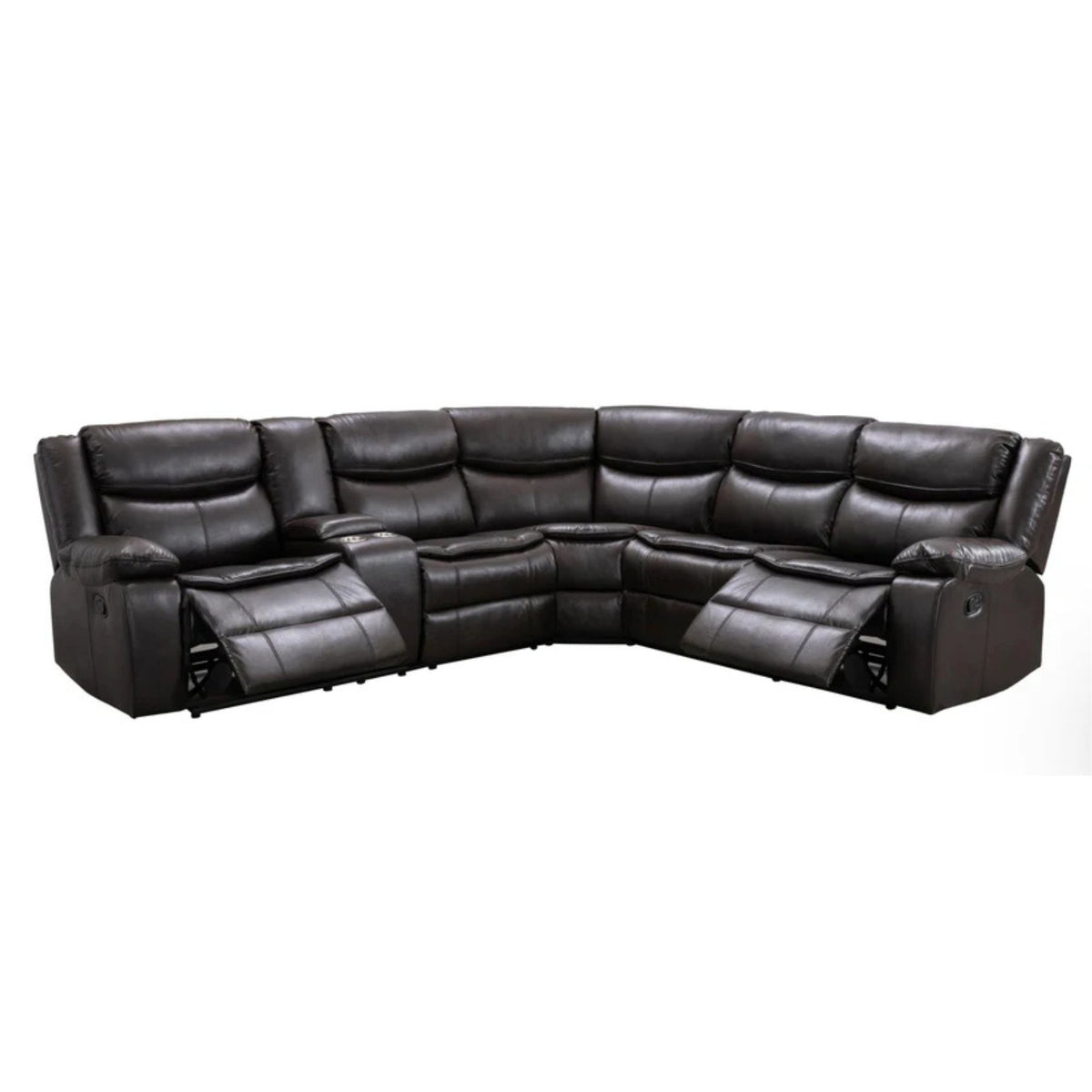 Darnell Motion Sectional in Cocoa Brown