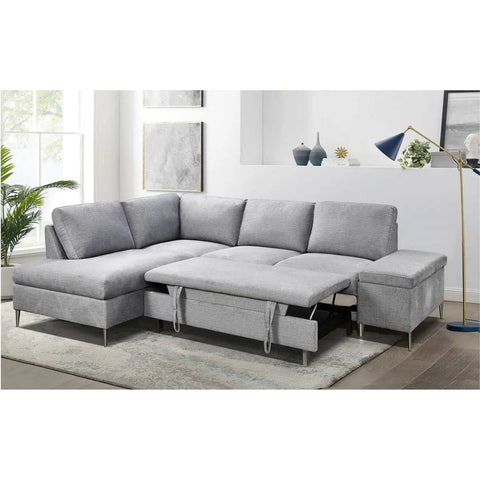 9022 Sofa Bed Sectional with Storage Bench IF