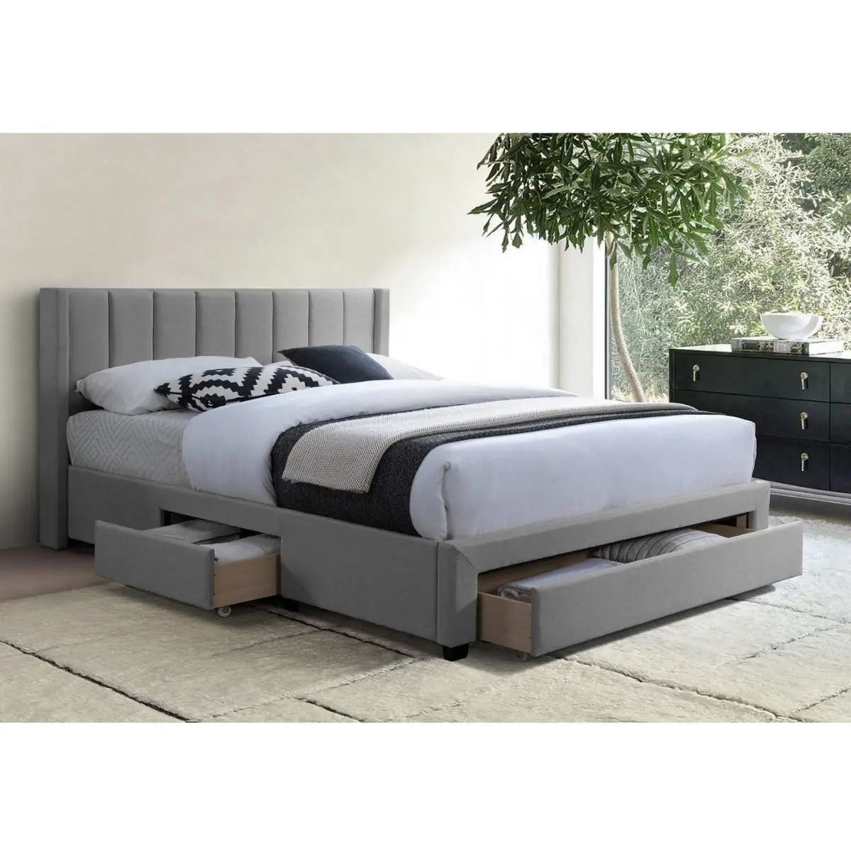 Storage Platform Bed in Grey 5330 International Furniture