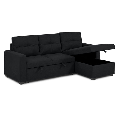 Pull out Sofa Bed in Black T1247