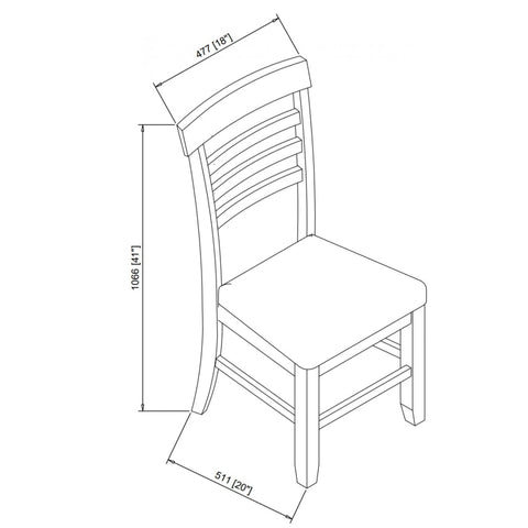 Counter Bar Stool, Set of 2 in Espresso TN-270CSC