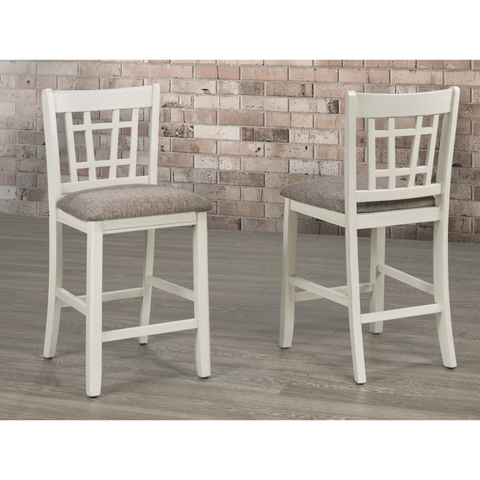 Counter Bar Stool, Set of 2 in White TN-4560W