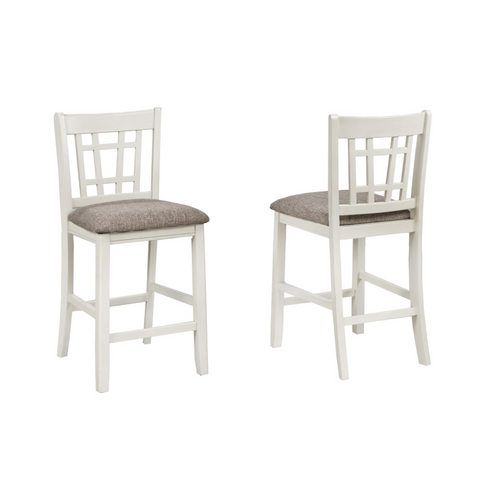 Counter Bar Stool, Set of 2 in White TN-4560W