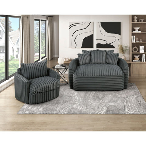 Tomball Accent Chair in Dark Grey