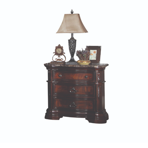 Bombay Bedroom Set In Cherry Brown.