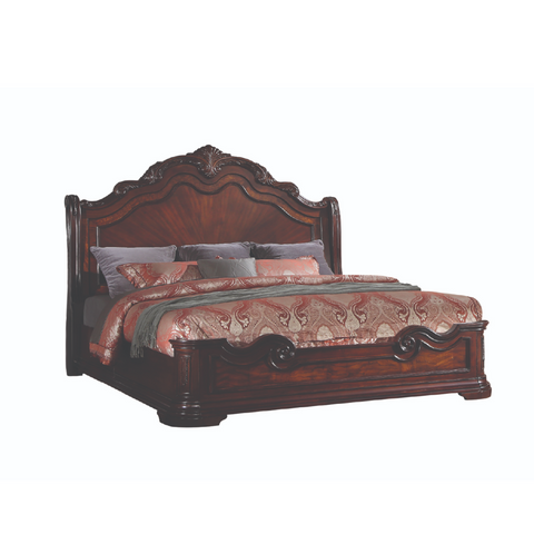 Bombay Bedroom Set In Cherry Brown.