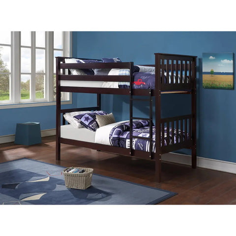 Twin Over Twin Bunk bed B101E International Furniture