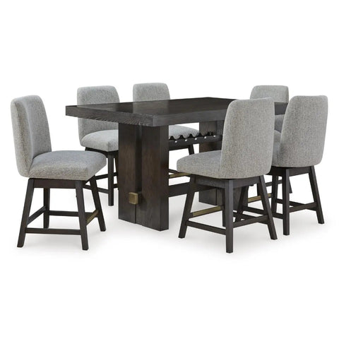  Burkhaus Pub Dining Set in Dark Brown | Signature Design by Ashley