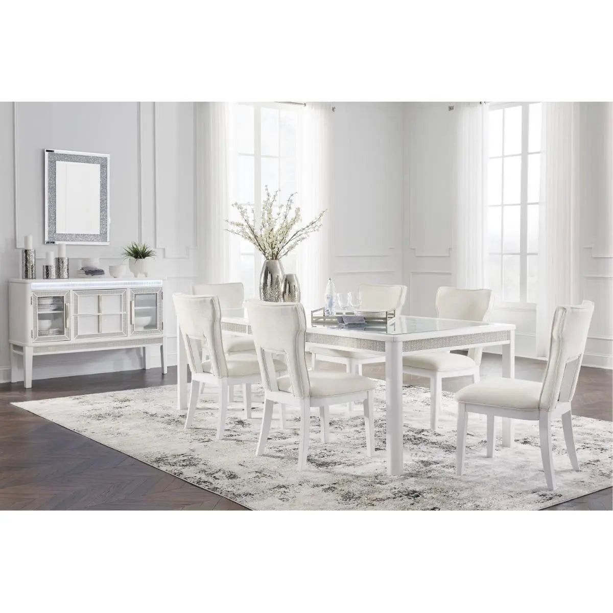  Chalanna Dining Set in White | Signature Design by Ashley