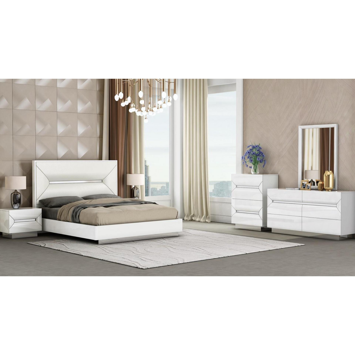 Cypress Bedroom Set in White.