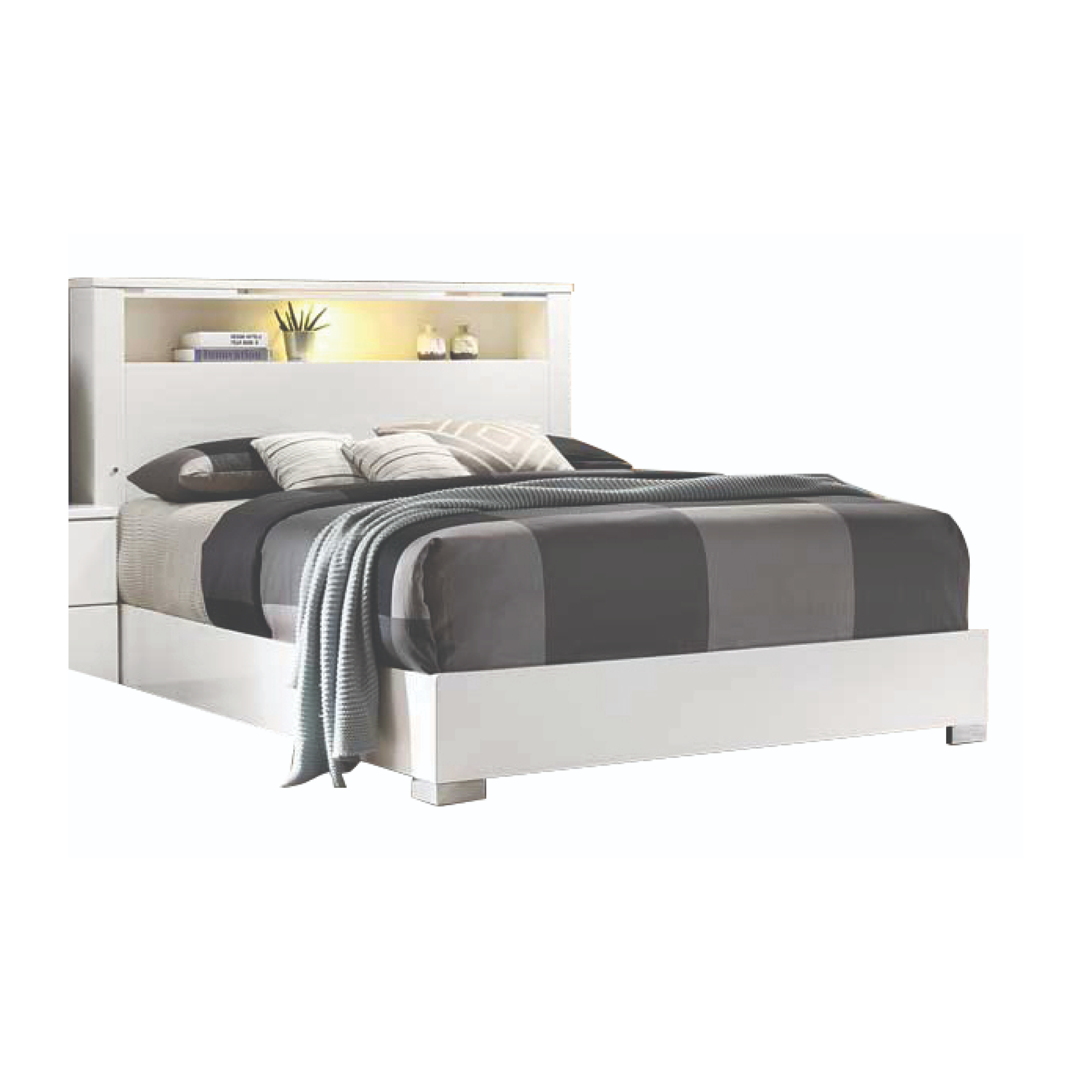 Elaine Bedroom Set In White.