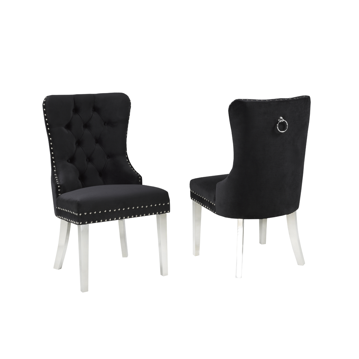 F459- Dining Chair,Set OF 2 in Black