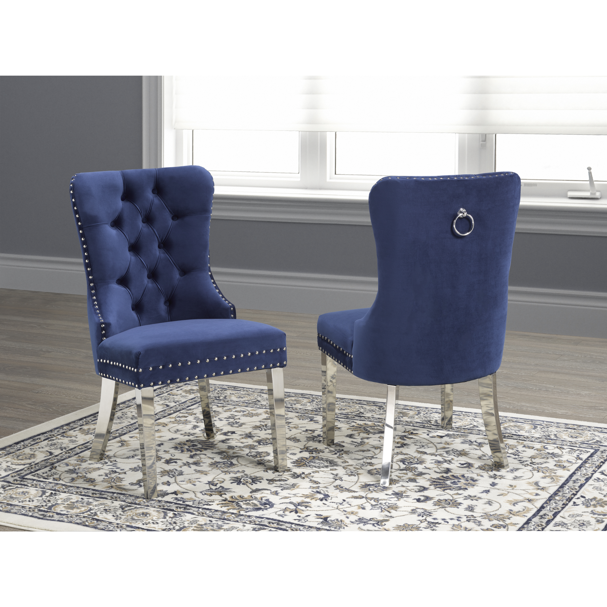 F459 -Dining Chair,Set OF 2 in Navy