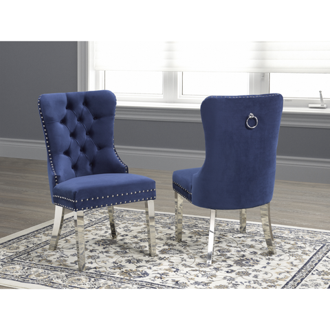 F459 -Dining Chair,Set OF 2 in Navy