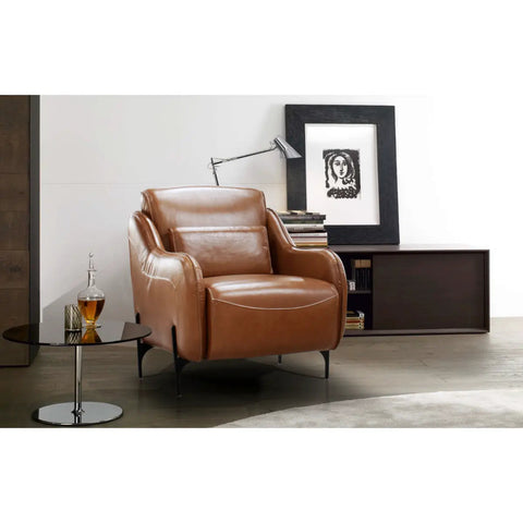 Palo Leather Accent Chair 99959BRW Mazin