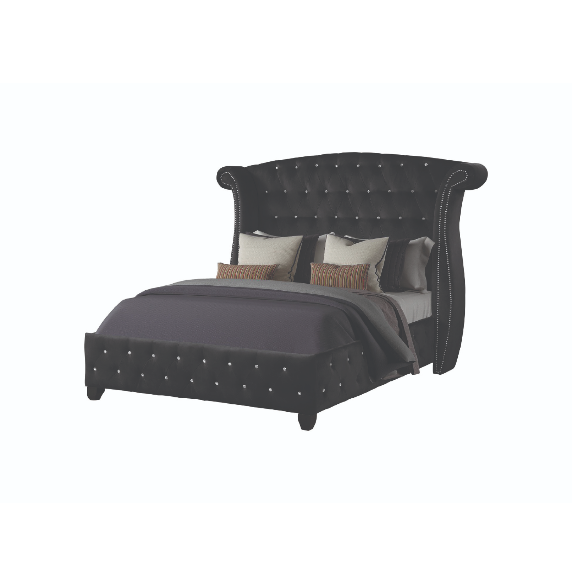 Sophia Bedroom Set in Black.