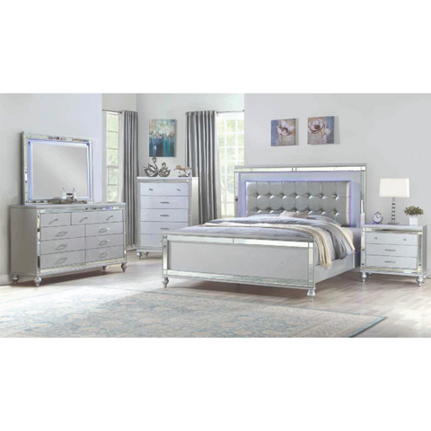 Sterling Bedroom Set in Silver.