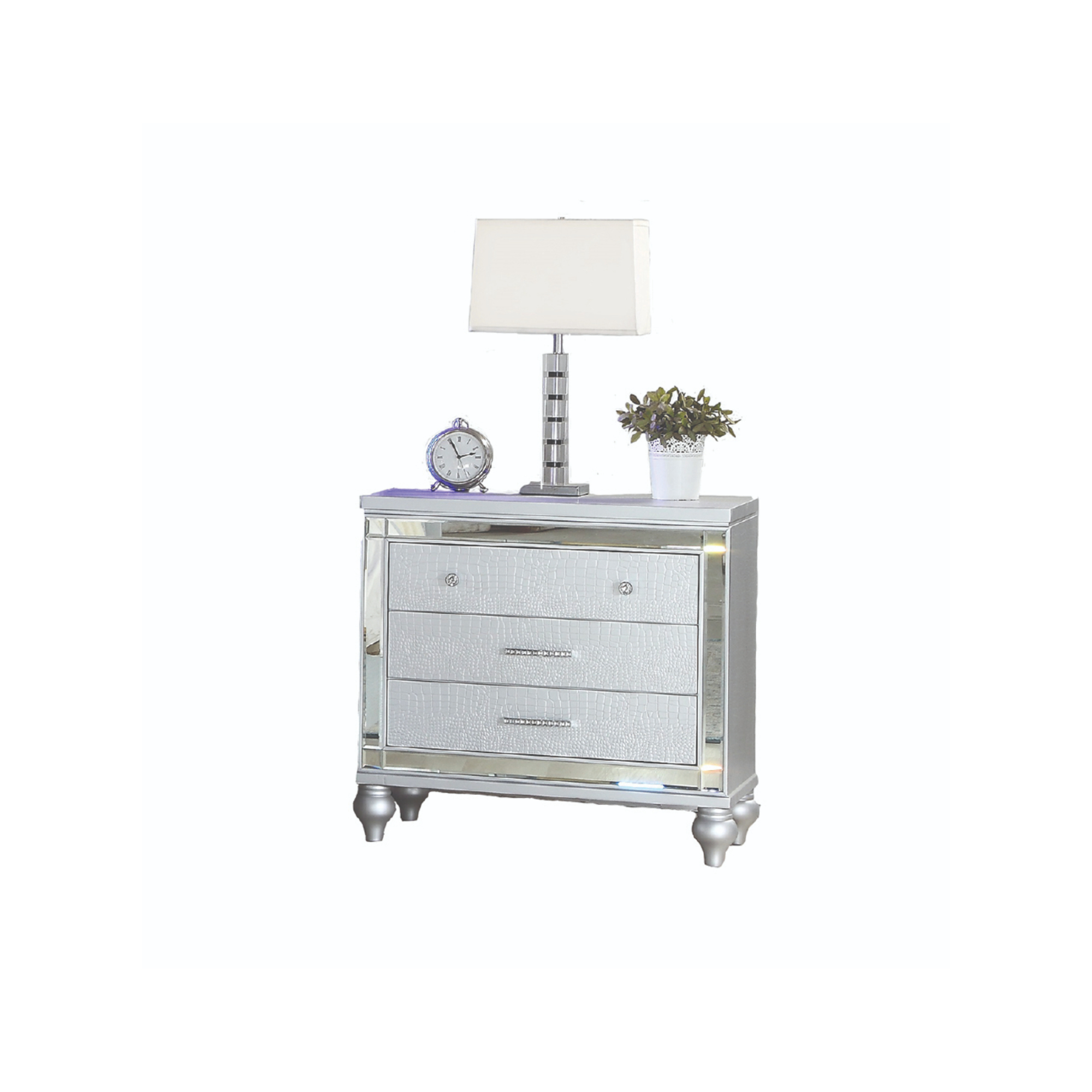 Sterling Bedroom Set in Silver.
