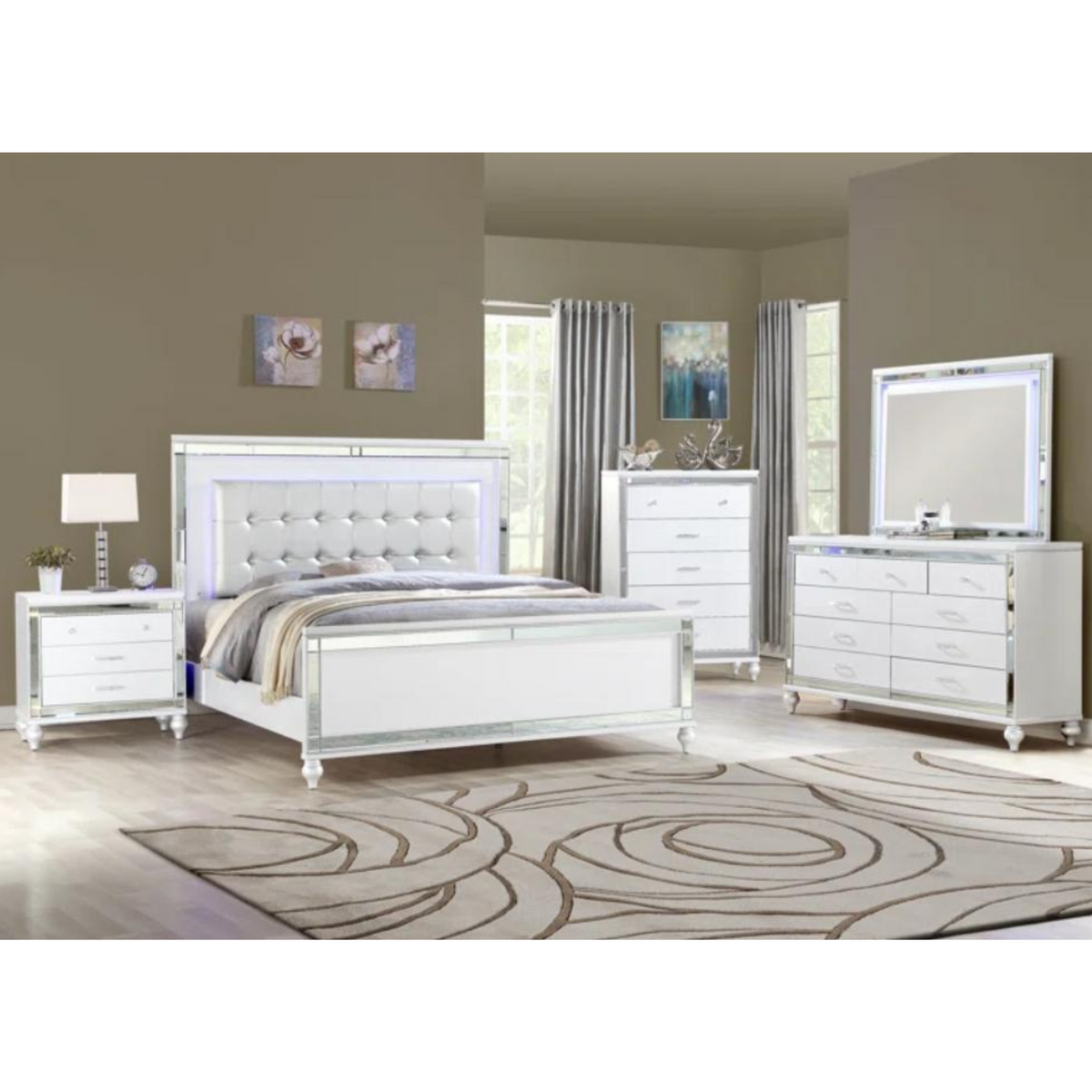 Sterling Bedroom Set in White.