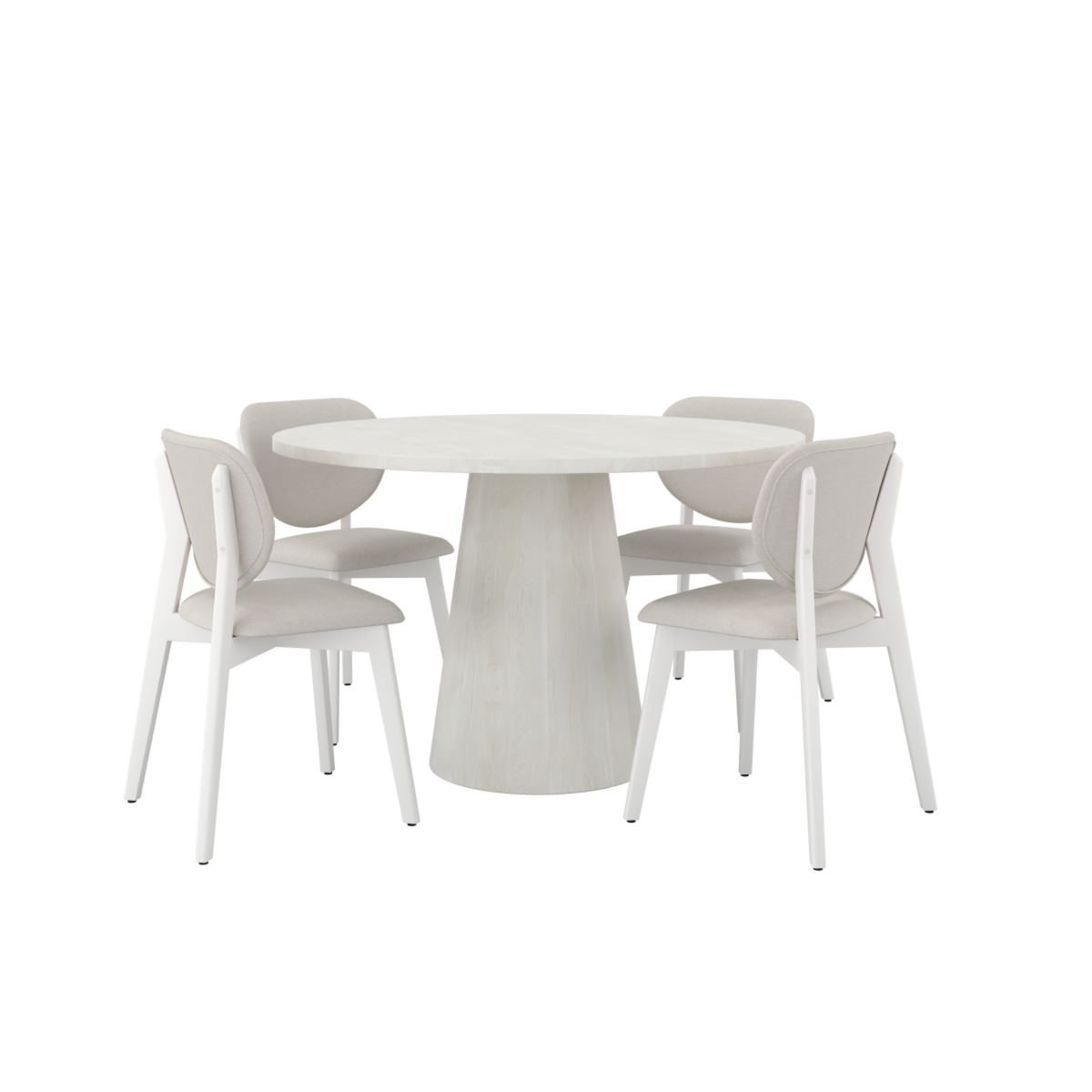 Wynter Dining Set in White Vigo 558679.