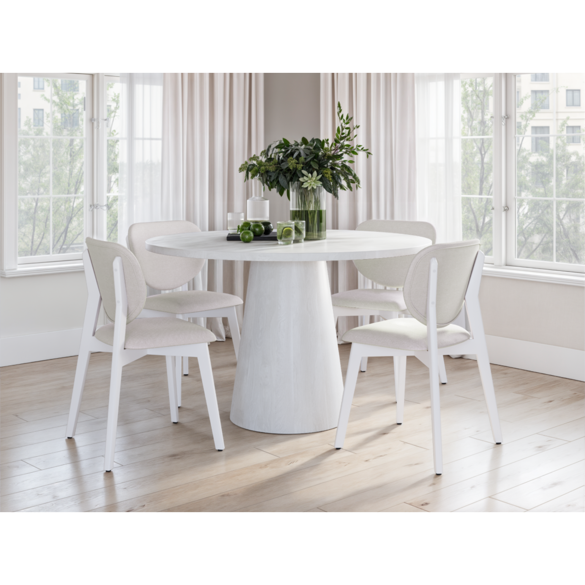 Wynter Dining Set in White Vigo 558679.